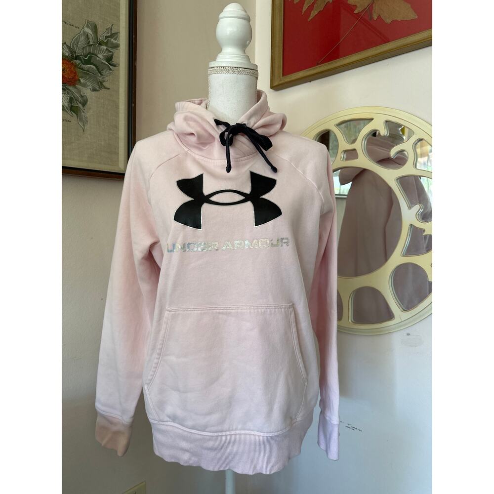 *Under Armour Pink Hoodie Sweatshirt Size M